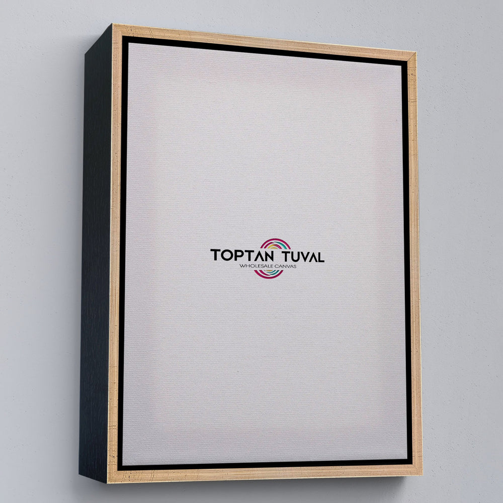 Dikdörtgen Altın/Gold Çerçeveli Tuval