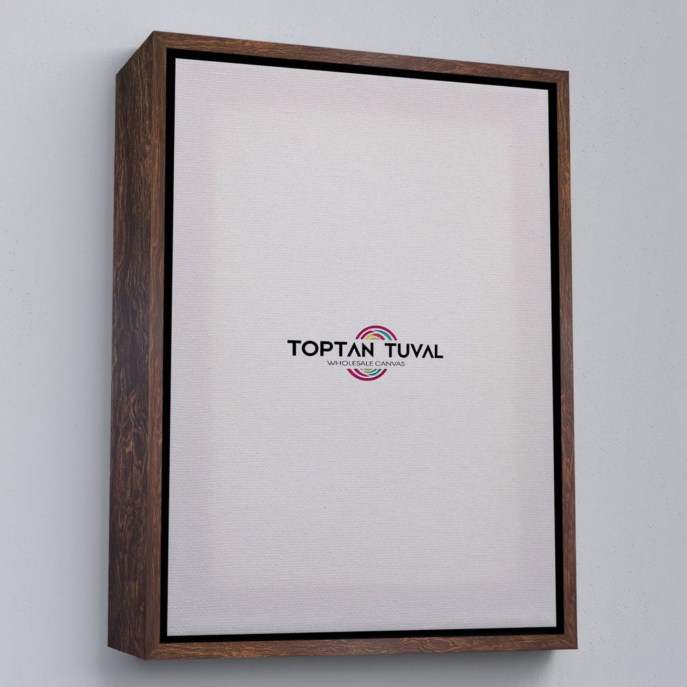 Dikdörtgen Kahverengi Çerçeveli Tuval