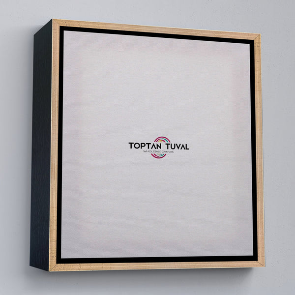 Kare Altın/Gold Çerçeveli Tuval