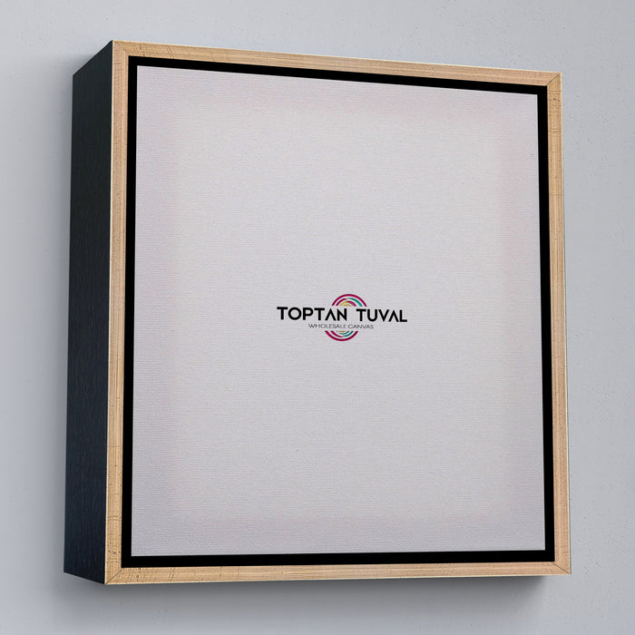 Kare Altın/Gold Çerçeveli Tuval