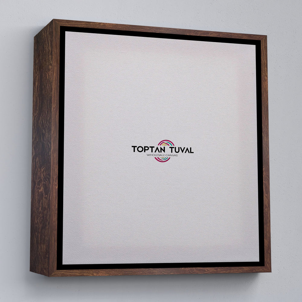 Kare Kahverengi Çerçeveli Tuval