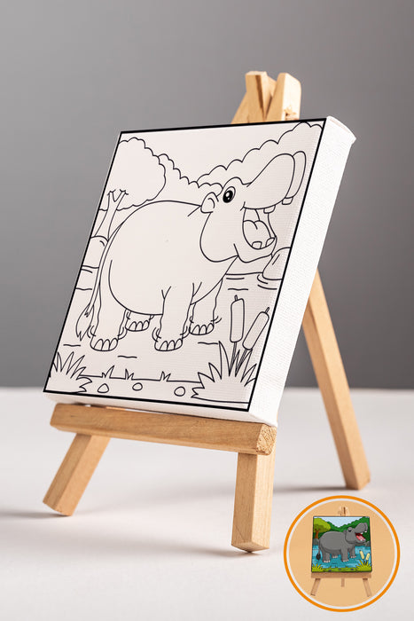 Sevimli Fil, Çocuk Eğitici Tuval Boyama Hobi Seti 9161