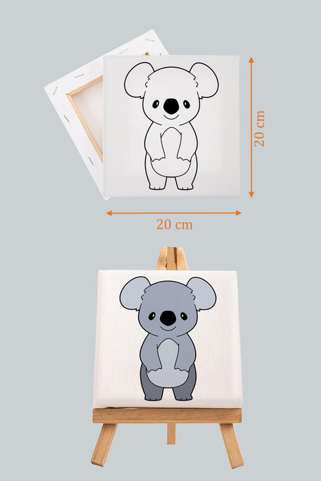 Sevimli Koala, Çocuk Eğitici Tuval Boyama Hobi Seti 9165