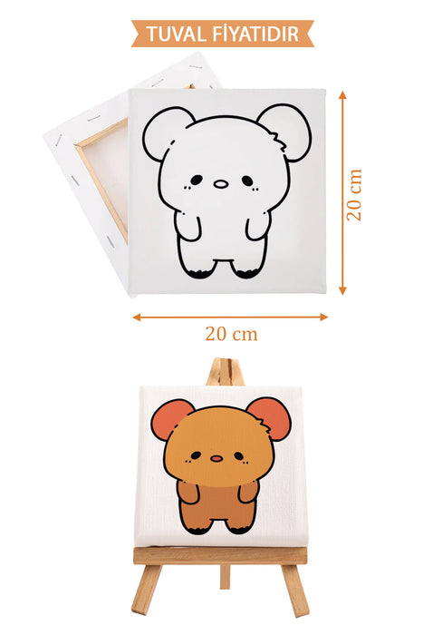 Sevimli Koala Ön Çizimli Boyama Tuvali 9164