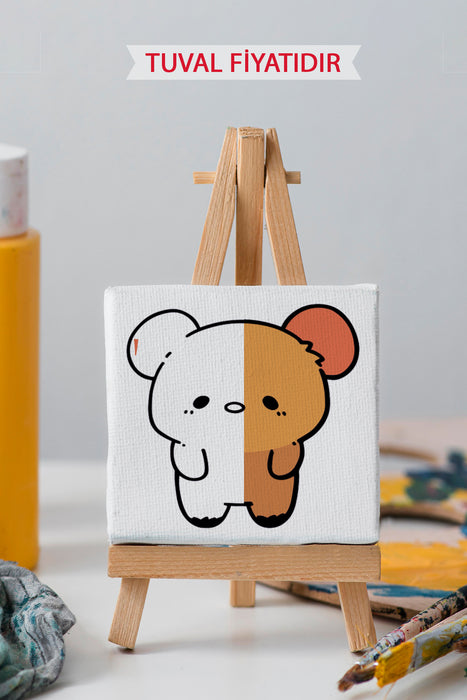 Sevimli Koala Ön Çizimli Boyama Tuvali 9164