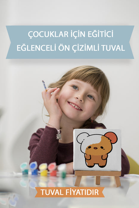Sevimli Koala Ön Çizimli Boyama Tuvali 9164