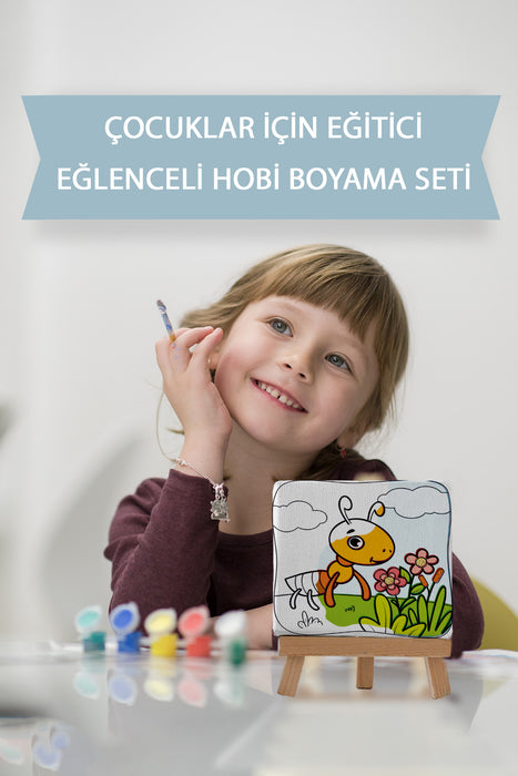 Sevimli Karınca, Çocuk Eğitici Tuval Boyama Hobi Seti 9036