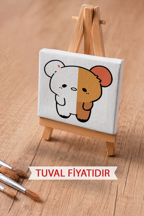 Sevimli Koala Ön Çizimli Boyama Tuvali 9164