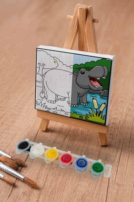 Sevimli Fil, Çocuk Eğitici Tuval Boyama Hobi Seti 9161