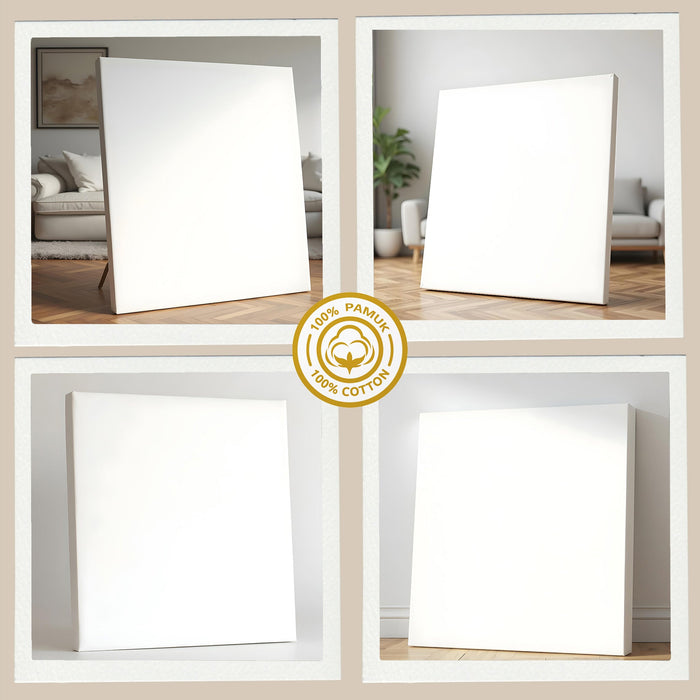 3x6 cm Çıta Kalınlığı Profesyonel Tuval (Kare Ölçüler)