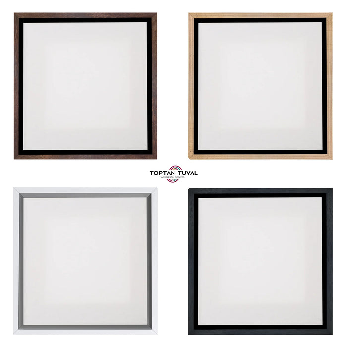 Kare Kahverengi Çerçeveli Tuval