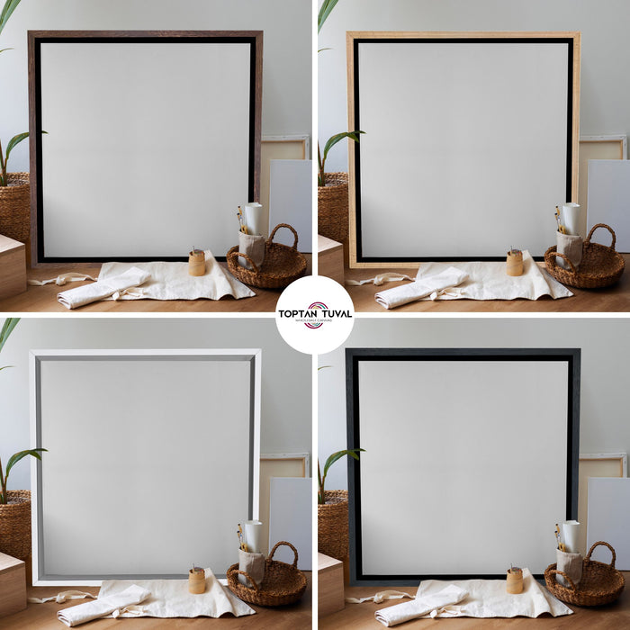 Kare Siyah Çerçeveli Tuval