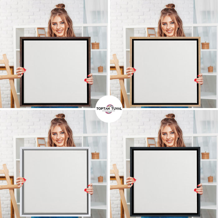 Kare Siyah Çerçeveli Tuval