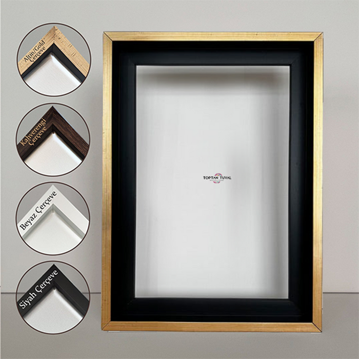 Altın/Gold Dikdörtgen Çerçeve, L Çerçeve, Yüzer Çerçeve