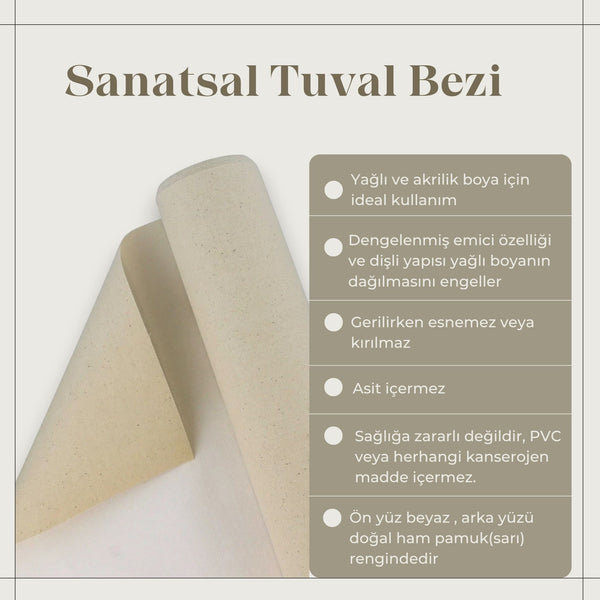 Profesyonel Tuval Bezi %100 Pamuklu